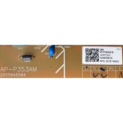 KIT DE TARJETAS PARA TV SONY / MAIN A-2197-239-A / 1-983-249-31 / A2197239A / FTE 1-474-711-11 / 147471111 / SUB FTE 1-474-713-12 / 147471312 / LED DRIVER 944211T / 18STO60A-A01 / T-CON 55.75T05.C09 / 5575T05C09 / PANEL T750QVF05.4 / MODELO XR-55A80J - Imagen 6